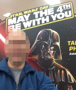 selfie z Darth Vaderem