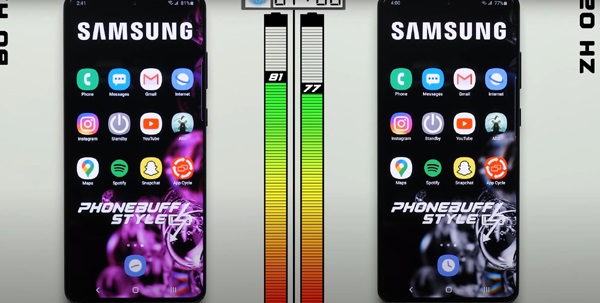 60 Hz vs 120 Hz: test zużycia baterii w Galaxy S20 Ultra - Technogadżet