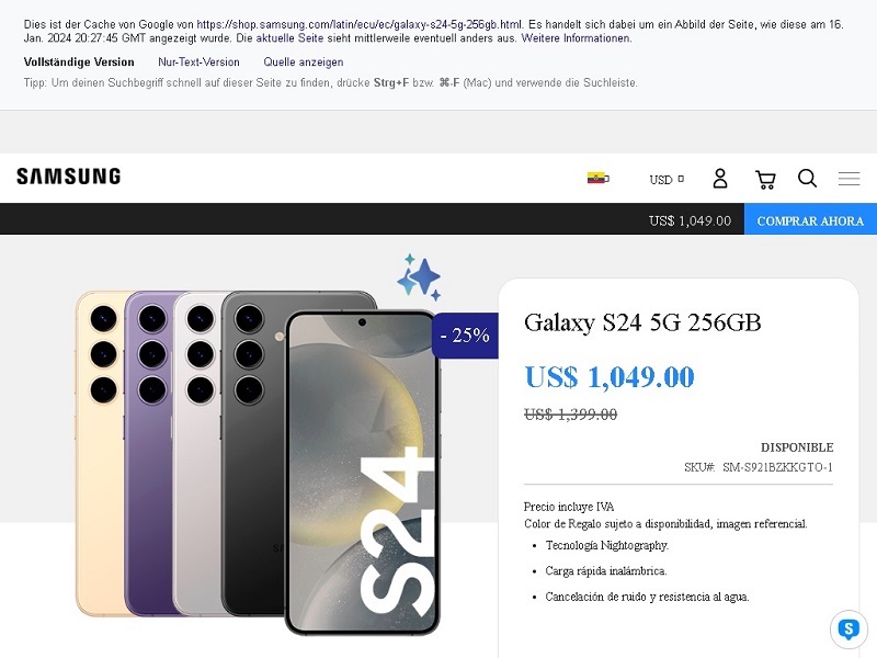 ceny Galaxy S24